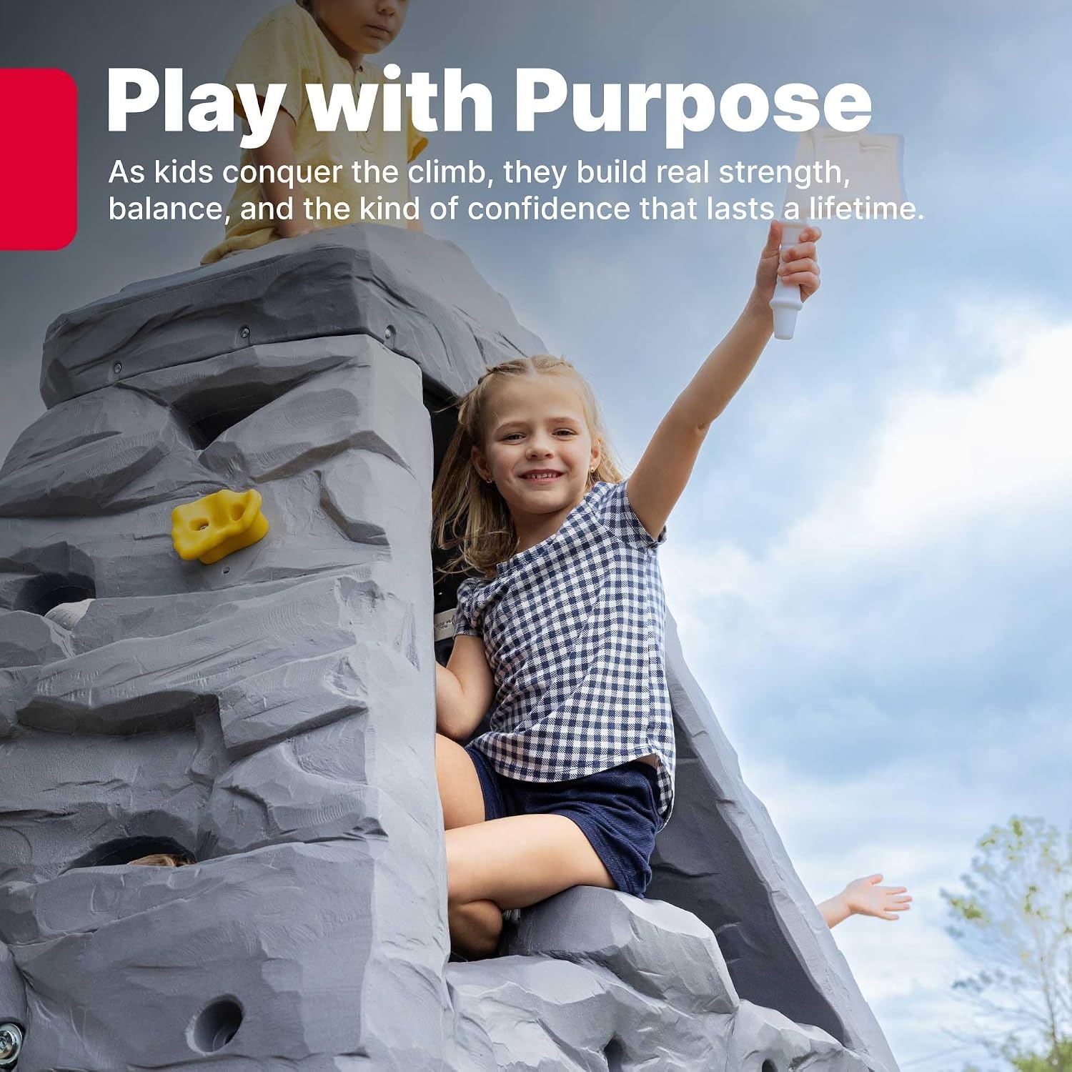 image:imageStep2 Skyward Summit for Kids Climbing Wall Playset for Toddlers Ages 4 8 Years Old Easy to Assemble Kids Outdoor Playground for BackyardStep2 Skyward