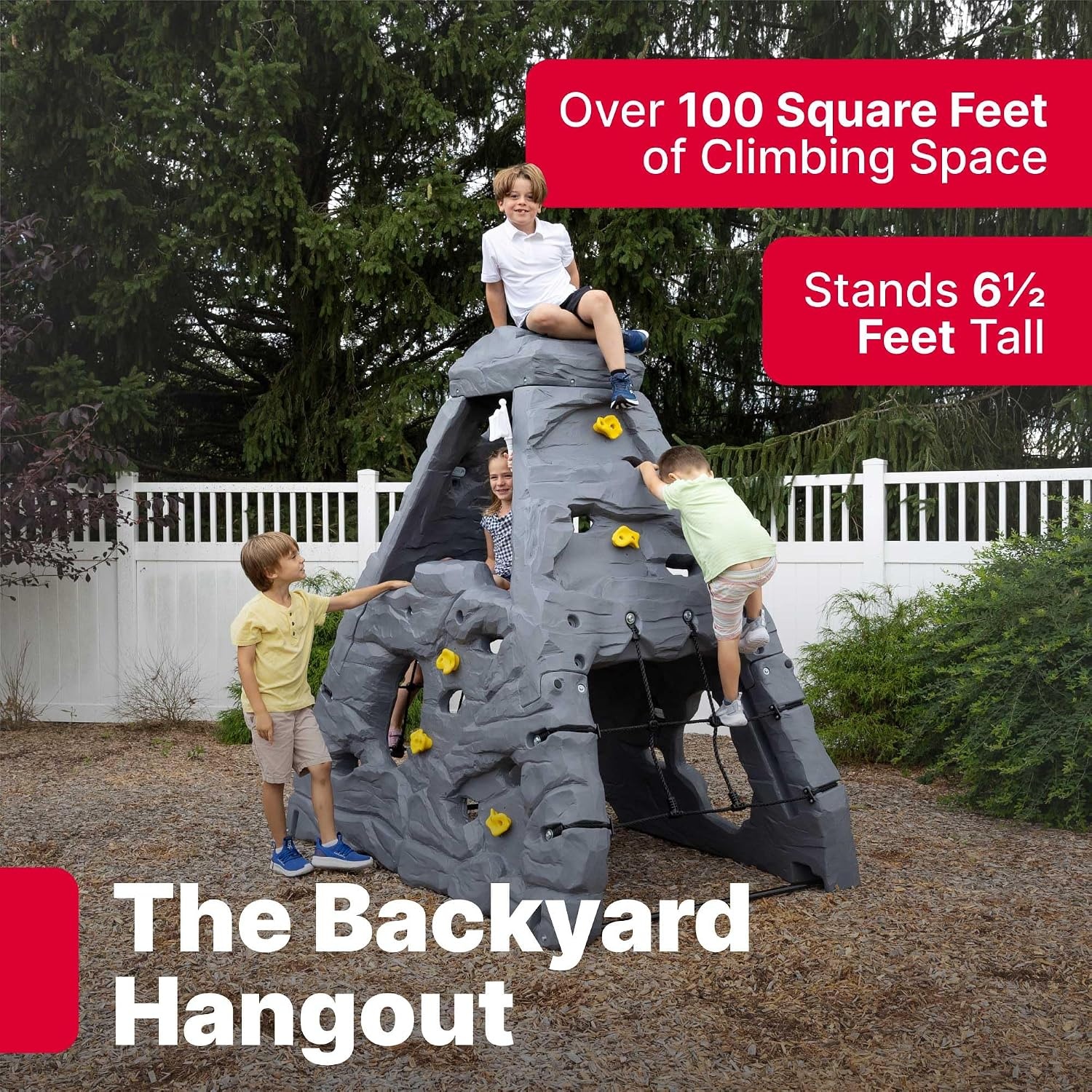 image:imageStep2 Skyward Summit for Kids Climbing Wall Playset for Toddlers Ages 4 8 Years Old Easy to Assemble Kids Outdoor Playground for BackyardStep2 Skyward