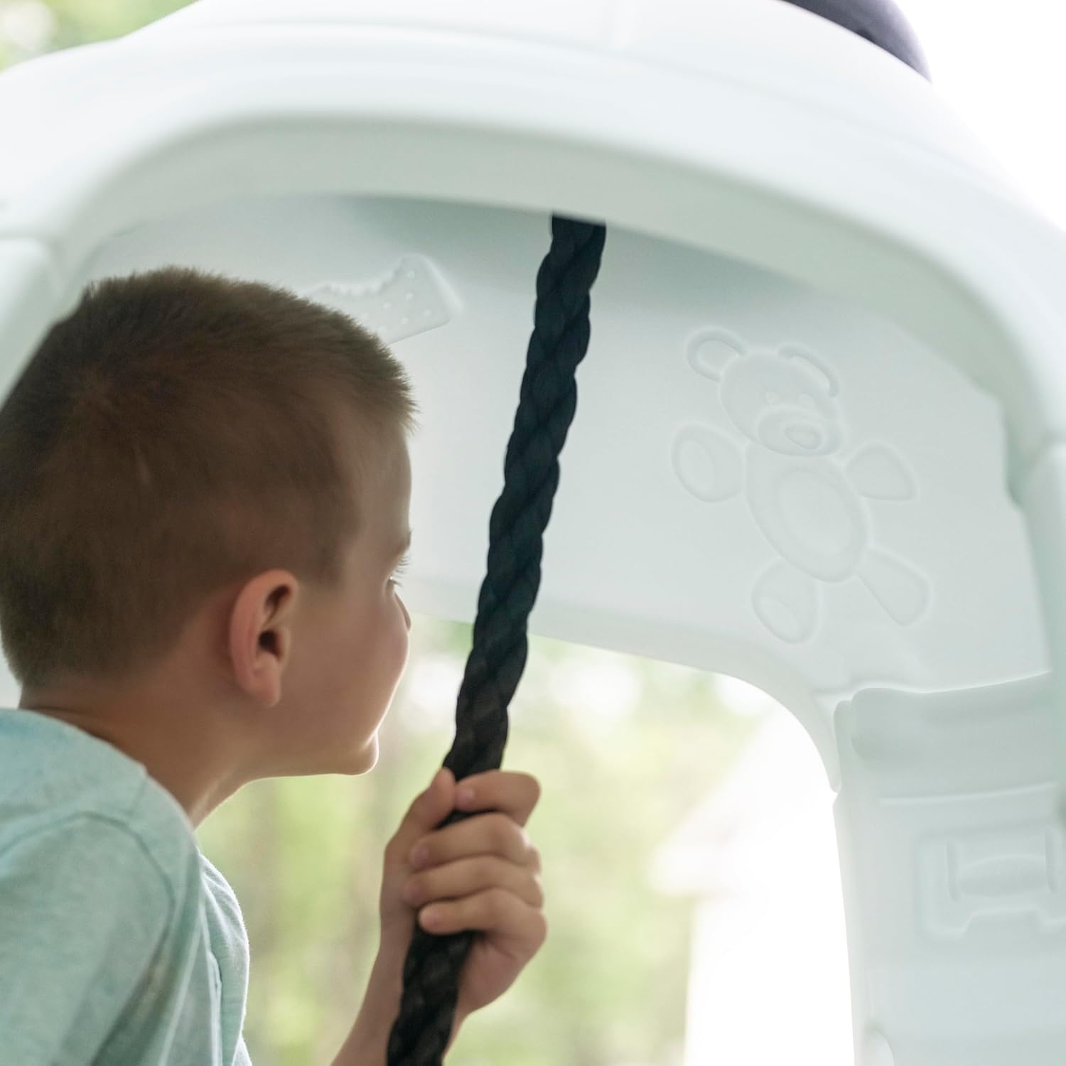 image:imageStep2 Space Capsule Swing Kids IndoorOutdoor Swing or Playhouse Backyard Playground Set Attach to Playset or Tree for Children 38 Years Old