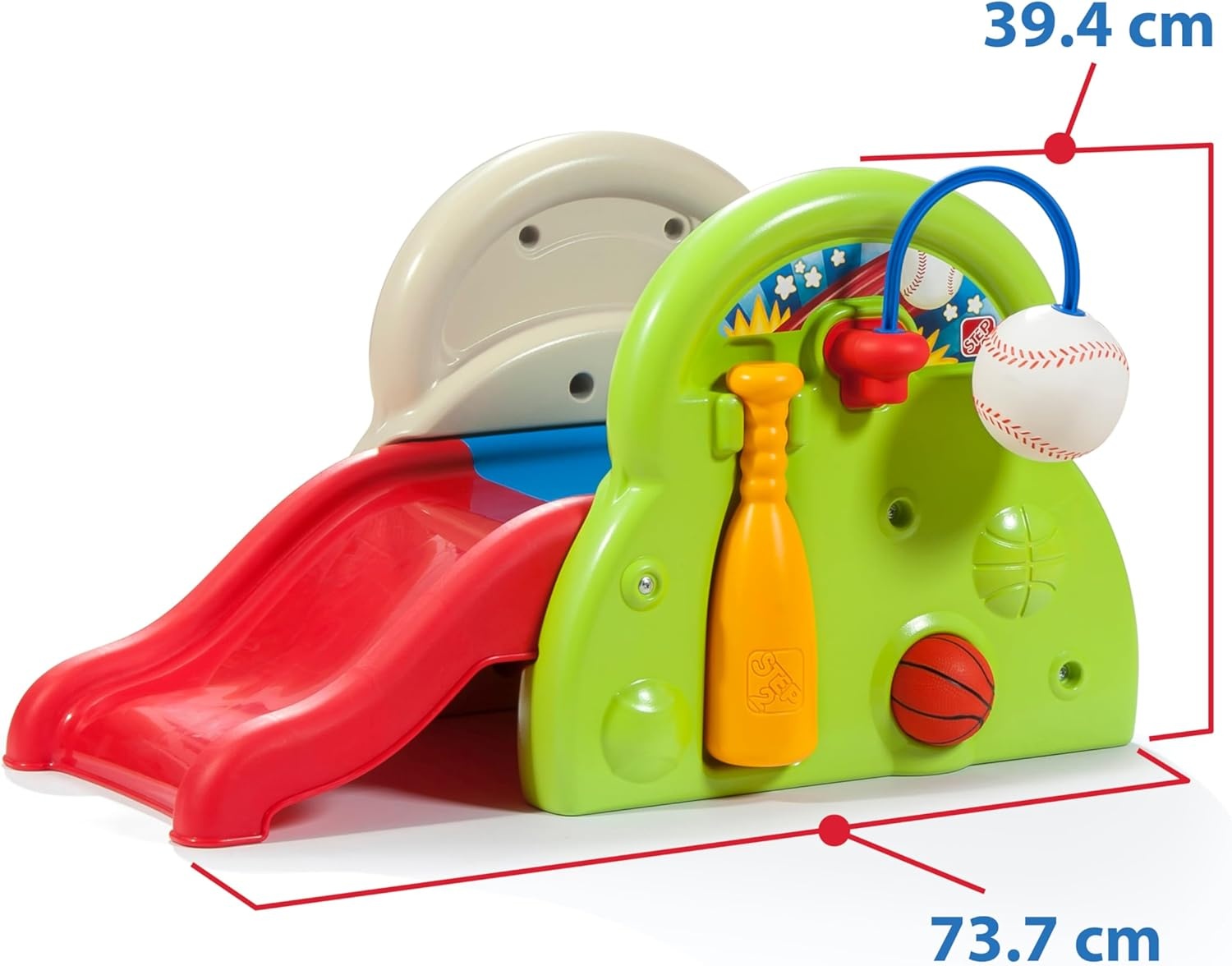 image:imageStep2 SportsTastic Activity Center Toddler Sports Playset IndoorOutdoor Slide Play Gym Includes Bat amp Balls Made of Durable Plastic For Toddlers 1 Years Old