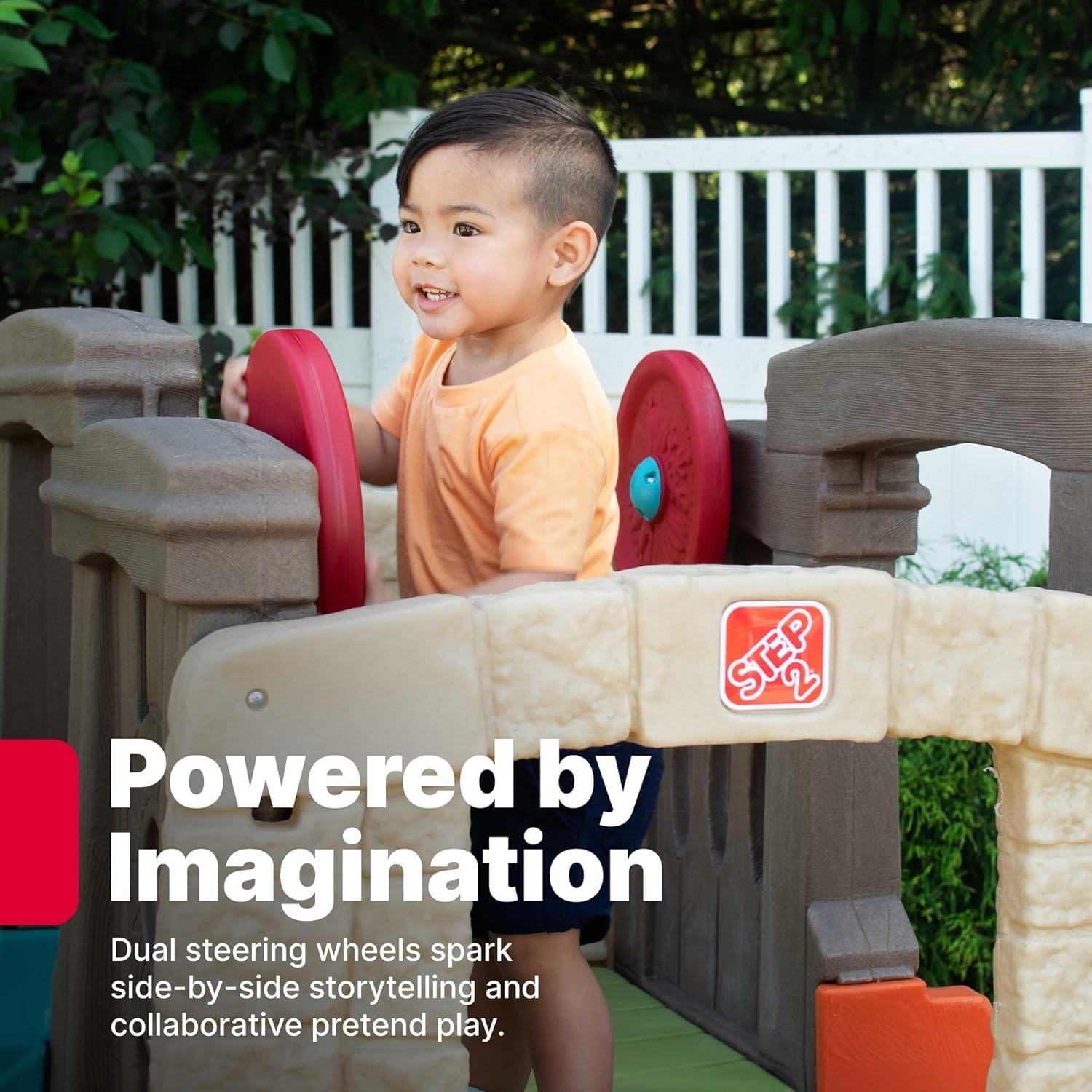 image:imageStep2 Woodland Climber II Kids Playset Ages 2 6 Years Old Toddler Slide and Climbing Wall Outdoor Playground for Backyard Sturdy Plastic Frame Easy Set UpPlayset