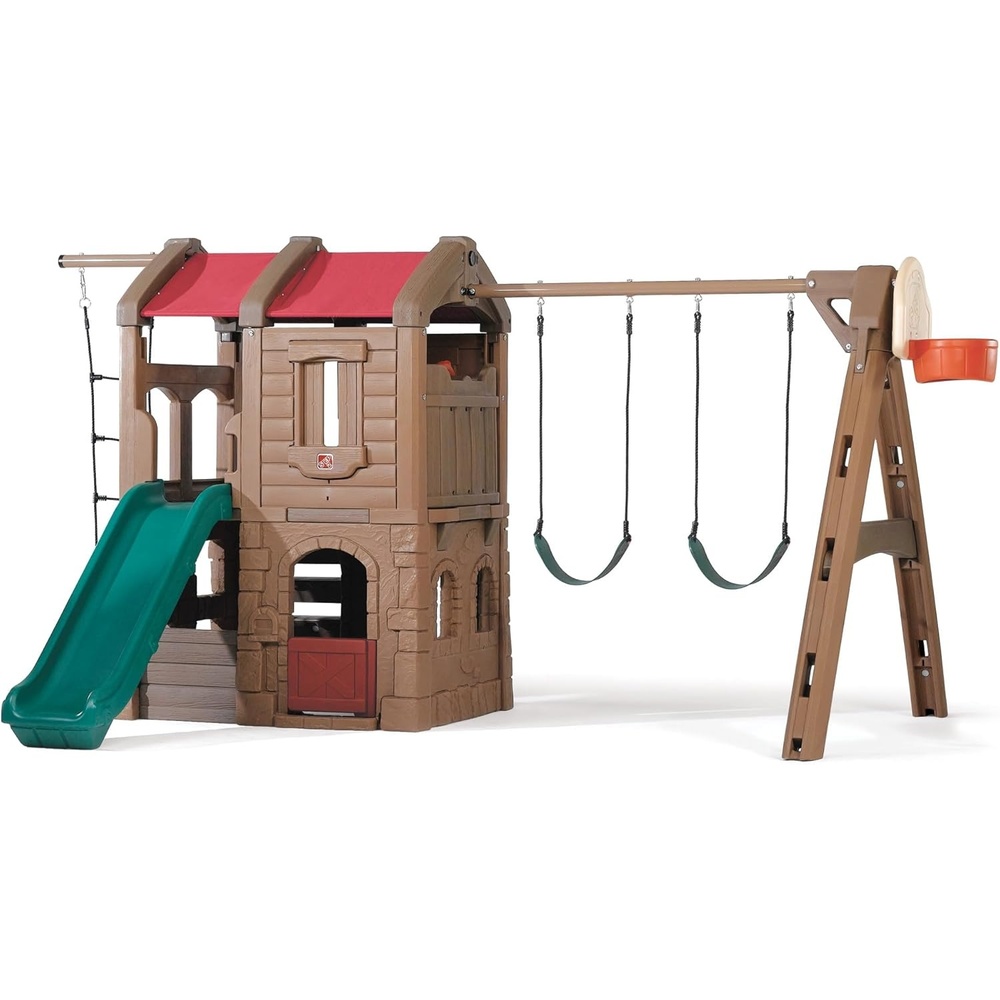 image:imageStep2 Naturally Playful Adventure Lodge Swing Set and Play CenterWithout Glider