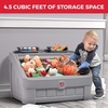 Step2 2-in-1 Toy Box & Art Lid, Kids Toy Storage Bin & Organizer, Easel & Chest in One, Made of Durable Plastic, For Toddlers 2+ Years Old, Mint(Gray)