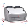 Step2 2-in-1 Toy Box & Art Lid, Kids Toy Storage Bin & Organizer, Easel & Chest in One, Made of Durable Plastic, For Toddlers 2+ Years Old, Mint(Gray)