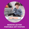Step2 2-in-1 Toy Box & Art Lid, Kids Toy Storage Bin & Organizer, Easel & Chest in One, Made of Durable Plastic, For Toddlers 2+ Years Old, Mint(Gray)