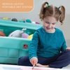 Step2 2-in-1 Toy Box & Art Lid, Kids Toy Storage Bin & Organizer, Easel & Chest in One, Made of Durable Plastic, For Toddlers 2+ Years Old, Mint(Mint)