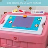 Step2 2-in-1 Toy Box & Art Lid, Kids Toy Storage Bin & Organizer, Easel & Chest in One, Made of Durable Plastic, For Toddlers 2+ Years Old, Mint(Pink)