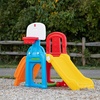 Step2 Game Time Sports Climber, Kids Indoor/Outdoor Playset, Backyard Playground Set, Slide, Climbing Wall, Basketball Hoop, Outside Jungle Gym, For Toddlers 2-6 Years Old(Climber and Slide)