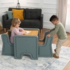 Step2 Harmony Kids Table & Chair Set, Playroom Activity Table for Arts & Crafts, Made of Durable Plastic, for Toddlers 2+ Years Old, Sage Gray(Sage Gray)