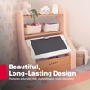 Step2 Harmony Toy Storage Box, Kids Toy Storage Bin with Chalkboard Lid, Easel & Toy Organizer in One, Made of Durable Plastic, For Toddlers 2+ Years Old, Sage Gray(Rose Pink)