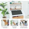 Step2 Harmony Toy Storage Box, Kids Toy Storage Bin with Chalkboard Lid, Easel & Toy Organizer in One, Made of Durable Plastic, For Toddlers 2+ Years Old, Sage Gray(White)