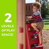 Step2 Naturally Playful Playhouse Climber and Swing Set Extension for Kids, Outdoor Playset with Slide, Two Strap Swings and Secret Playhouse, Durable Plastic, Ages 3 to 8 Years
