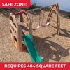 Step2 Naturally Playful Playhouse Climber and Swing Set Extension for Kids, Outdoor Playset with Slide, Two Strap Swings and Secret Playhouse, Durable Plastic, Ages 3 to 8 Years