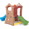 Step2 Play Up Double Slide Climber, Kids Outdoor Playset, Backyard Playground Set, 2 Slides, Elevated Playhouse, Outside Jungle Gym, For Toddlers 2-6 Years Old