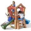 Step2 Play Up Double Slide Climber, Kids Outdoor Playset, Backyard Playground Set, 2 Slides, Elevated Playhouse, Outside Jungle Gym, For Toddlers 2-6 Years Old