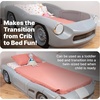 Step2 Roadster Toddler-to-Twin Bed, Transition Race Car Bed for Boys & Girls, Adjustable, Made of Durable Plastic, For Toddlers 3+ Years Old, Gray