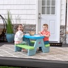 Step2 Sun & Shade Kids Picnic Table with Removeable Umbrella, Indoor/Outdoor Toys, Fits 4 Children, Made of Durable Plastic, For Toddlers 1.5-4 Years Old