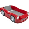 Step2 Turbocharged Twin Size Truck Car Bed, Car Bed for Boys & Girls, Working Headlights & Built-In Storage, Made of Durable Plastic, For Toddlers 3+ Years Old, Vibrant Red(Red Roadster)