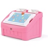 Step2 2-in-1 Toy Box & Art Lid, Kids Toy Storage Bin & Organizer, Easel & Chest in One, Made of Durable Plastic, For Toddlers 2+ Years Old, Mint(Pink)