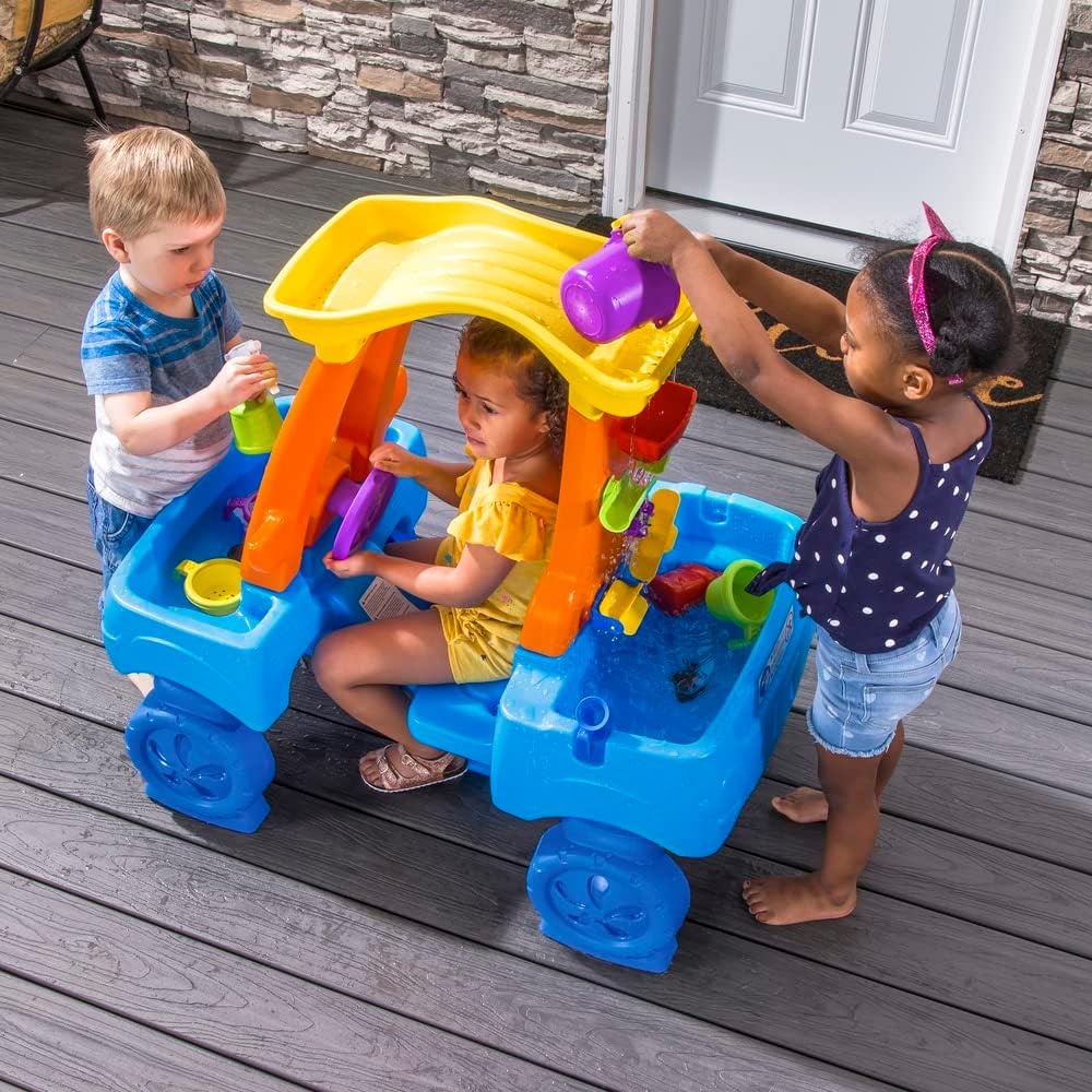 image:imageStep2 Car Wash Splash Center Kids Water Table amp Pretend Play Car Activity Sensory Playset Summer Outdoor Toys 13 Piece Water Toy Accessories For Toddlers 3 Years Old