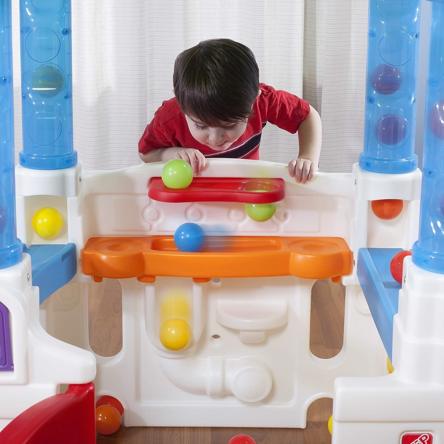 image:imageStep2 Crazy Maze Toddler Ball Pit Kids Playhouse IndoorOutdoor Playset Interactive Play with Sounds Includes 20 Colorful Balls Made of Durable Plastic For Toddlers 15 Years OldGreen Roof