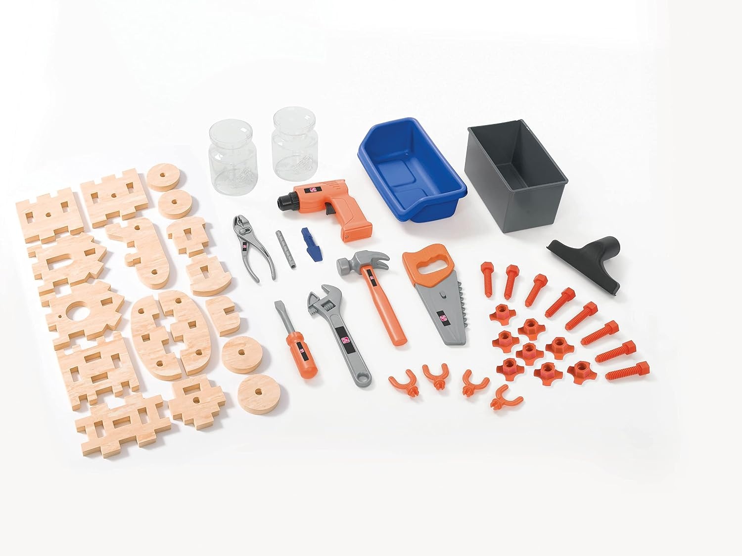 image:imageStep2 Deluxe Kids Workbench Includes 50 Toy Workbench Accessories Interactive Features for Realistic Pretend Play IndoorOutdoor Kids Tool Bench Dimensions 4075 H x 34 W x 15 D