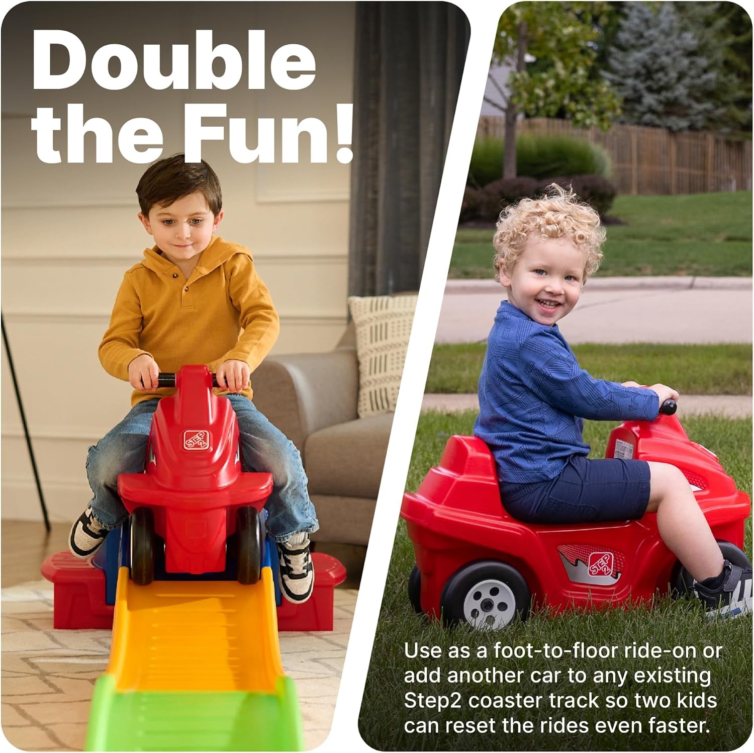 image:imageStep2 Dino Dash Kids Push Car Foot Powered Ride On Toy Practice Balance with 4 Wheels Track Not Included Made of Durable Plastic Max Weight 50 lbs for Toddlers 25 Years Old GreenRapid Ride