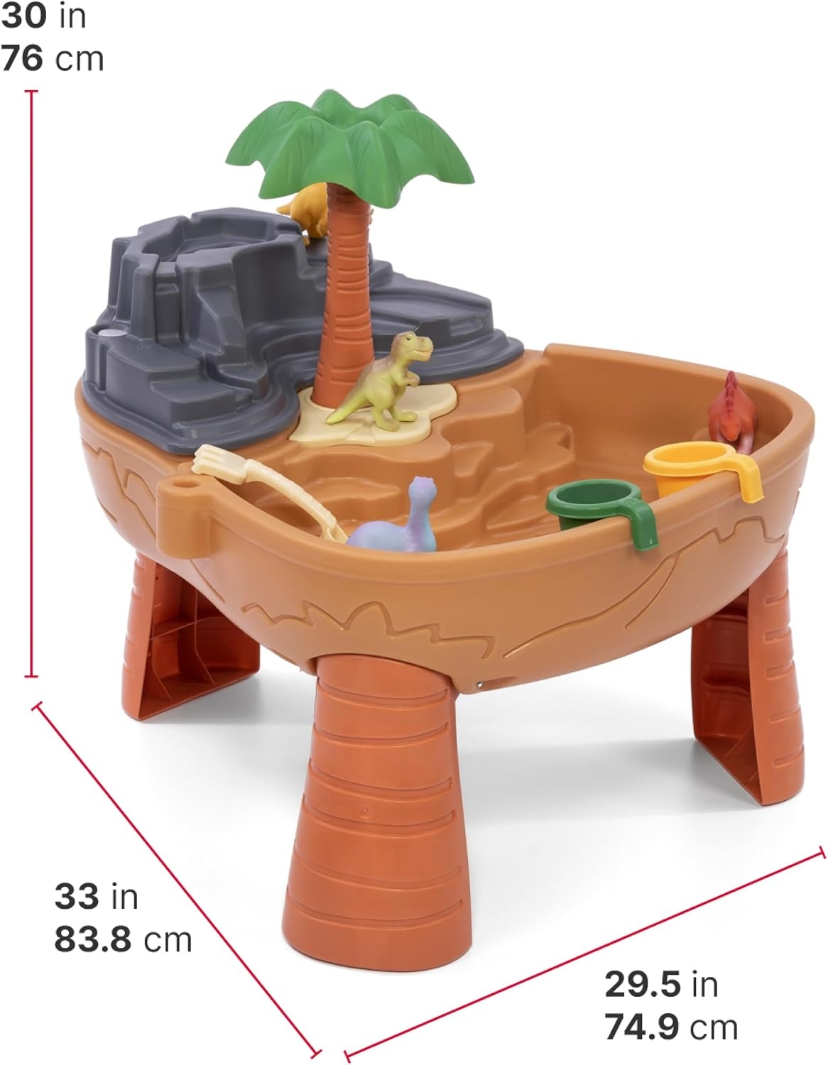 image:imageStep2 Dino Dig Sand and WaterTable Kids Activity Sensory Playset Summer Outdoor Toys 7 Piece Water Toy Accessories For Toddlers 25 Years Old
