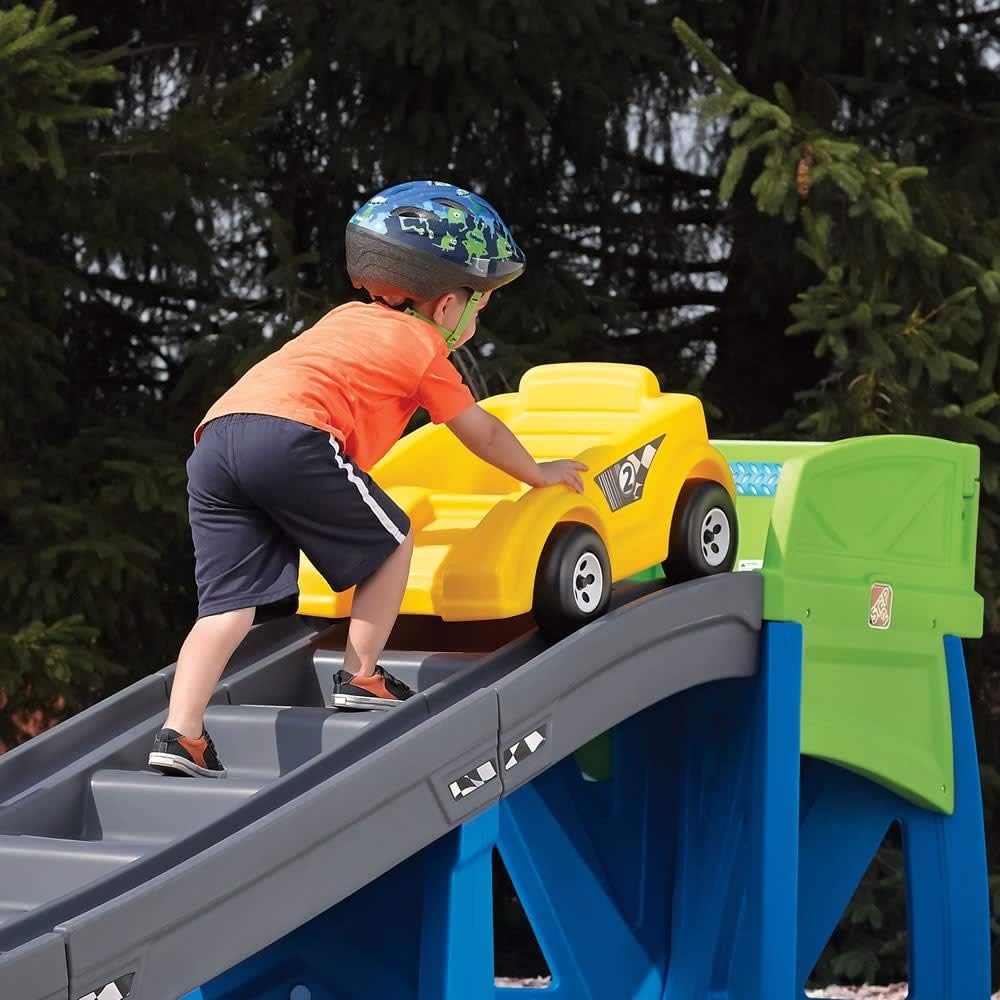 image:imageStep2 Extreme Coaster Kids Ride On Toy Push Car IndoorOutdoor Roller Coaster amp Playset Made of Durable Plastic Max Weight 80 lbs For Toddlers 3 Years OldCoaster