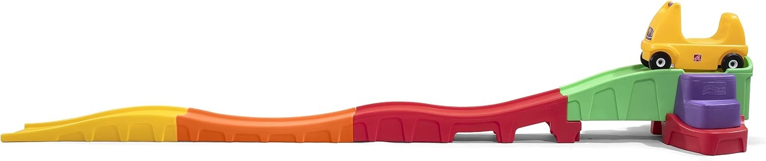 image:imageStep2 Farther amp Faster Coaster Track Expansion Pack Extra 3 Feet Kids Ride On Toy Roller Coaster Track Push Car IndoorOutdoor Playset Made of Durable Plastic For Toddlers 25 Years OldFirst Edition