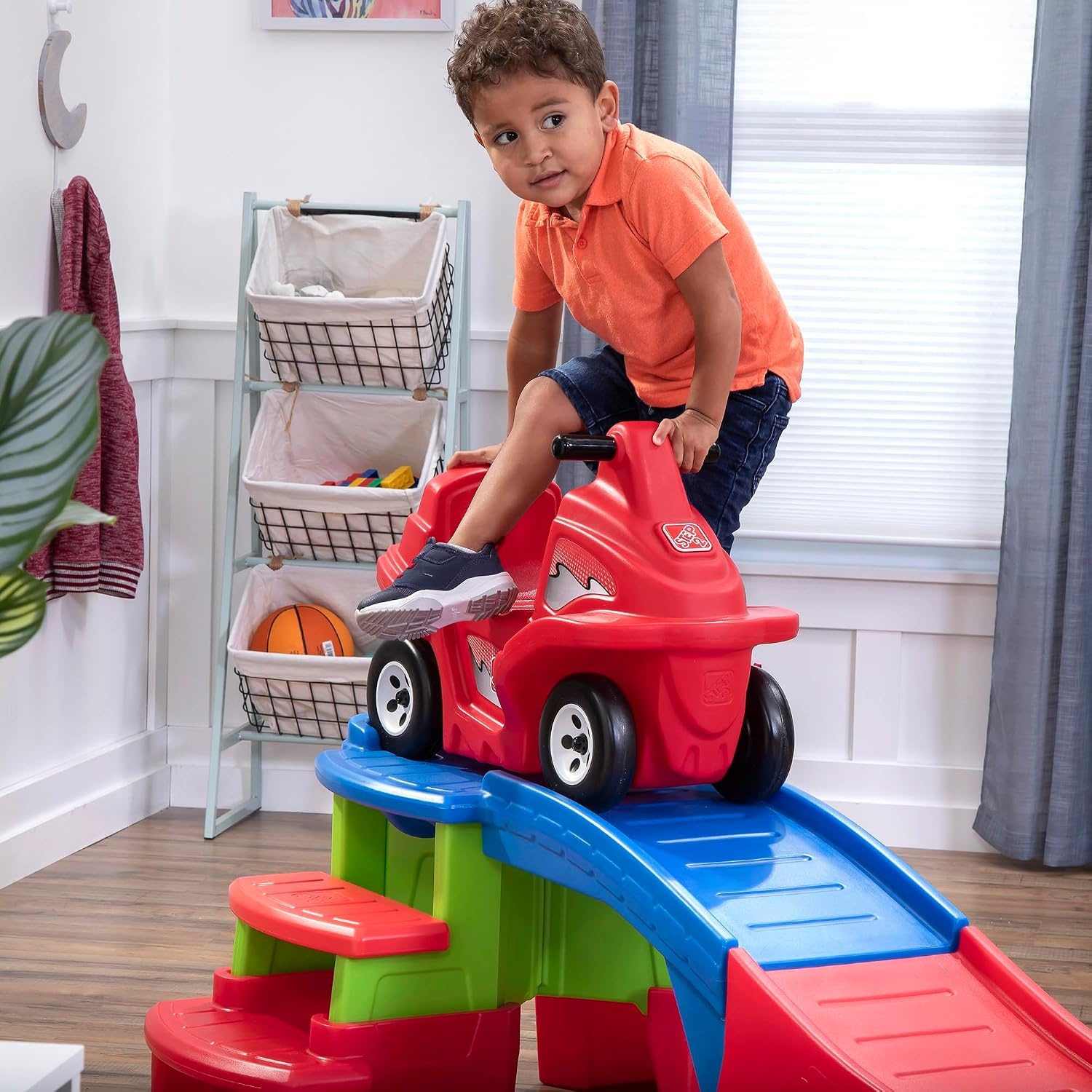 image:imageStep2 Farther amp Faster Coaster Track Expansion Pack Extra 3 Feet Kids Ride On Toy Roller Coaster Track Push Car IndoorOutdoor Playset Made of Durable Plastic For Toddlers 25 Years OldSecond Edition