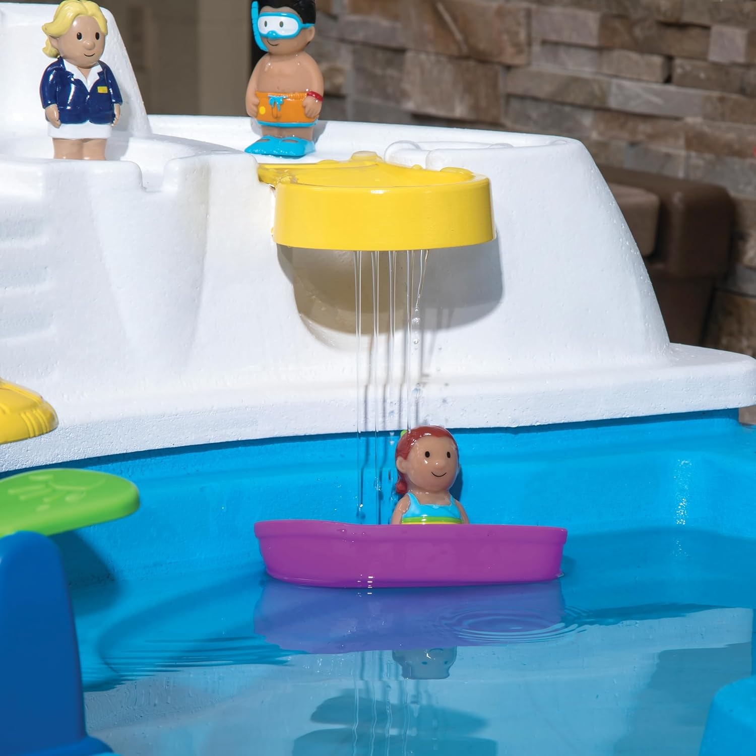 image:imageStep2 Fiesta Cruise Sand amp Water Table with Umbrella Kids Activity Sensory Playset Summer Outdoor Toys 10 Piece Water Toy Accessories for Toddlers 2 Years OldUmbrella