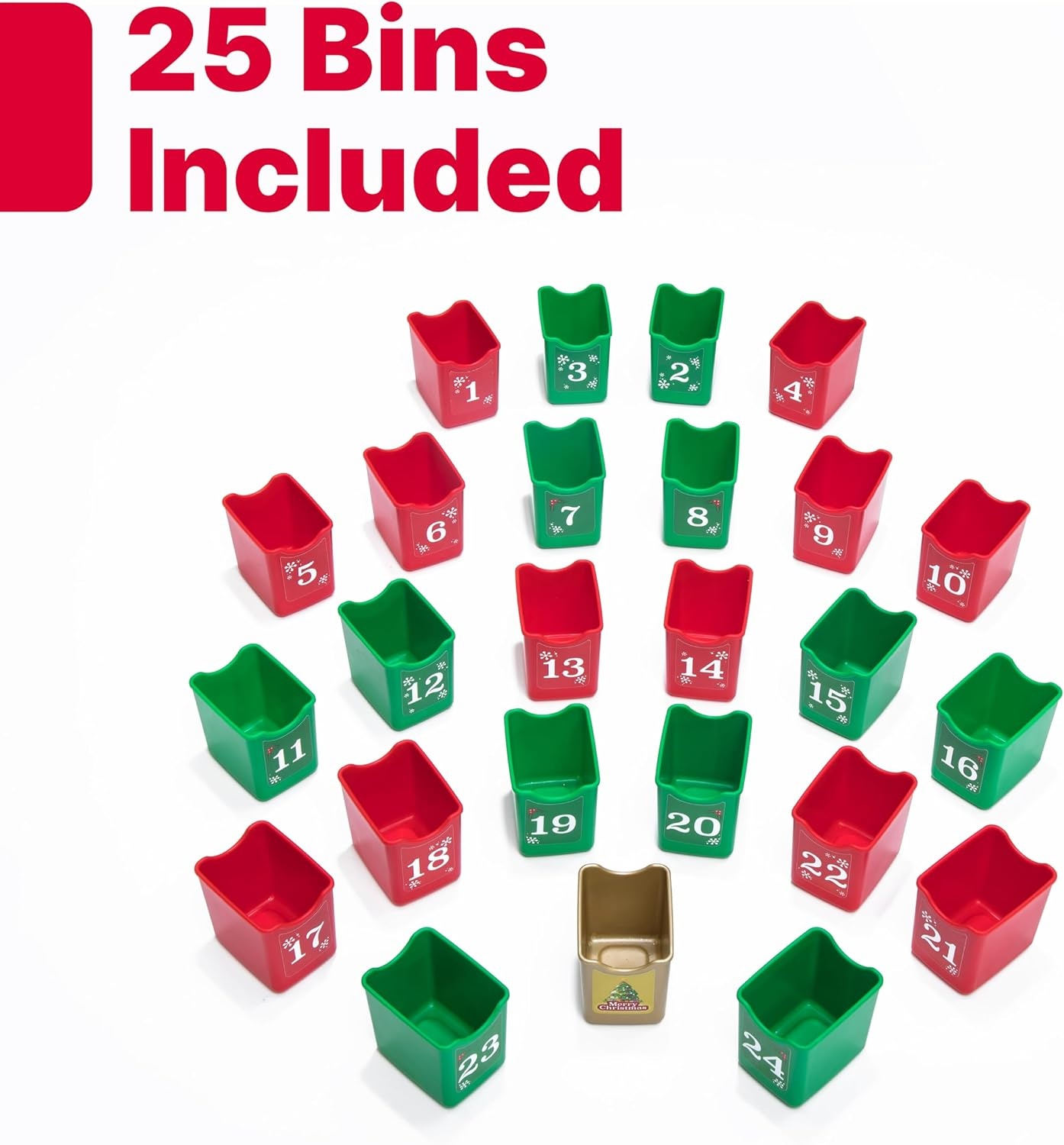 image:imageStep2 My First Advent Calendar Kids Interactive Christmas Toy Includes 25 Toy Refillable Bins Hide Surprises for Holiday Excitement Made of Durable Plastic for Toddlers 15 Years Old