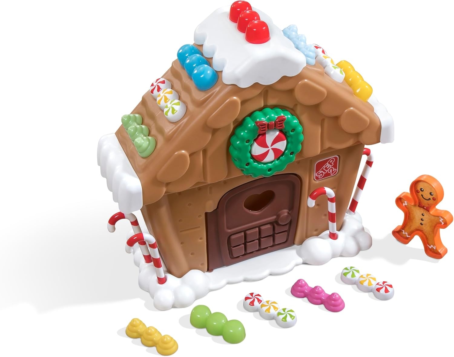 image:imageStep2 My First Gingerbread House Kids Interactive Christmas Holiday Toy Lights Up and Plays Music Includes 20 Accessories For Toddlers 1 Years Old