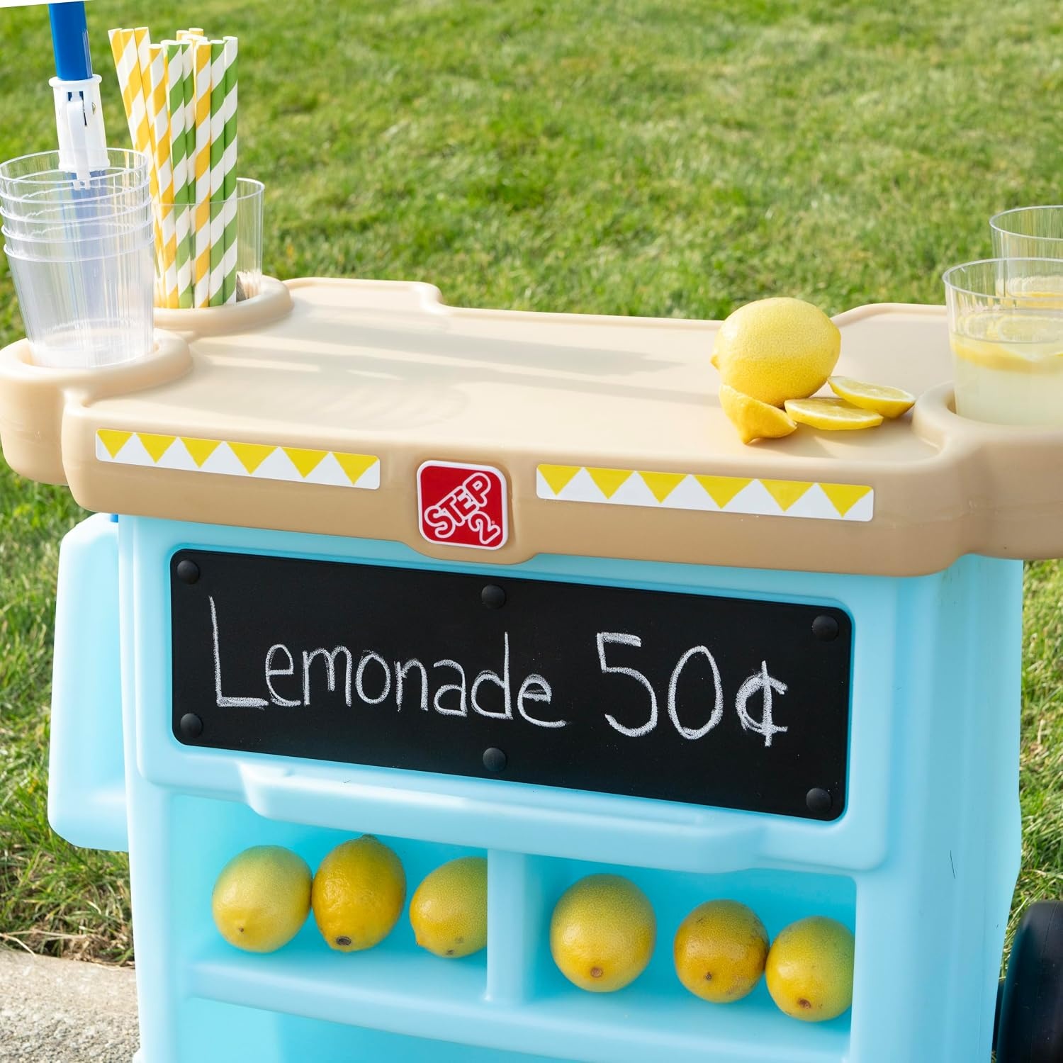 image:imageStep2 My First Lemonade Stand for Kids Play Toy for Toddlers Ages 3 Years Old Durable Easy Assembly Blue