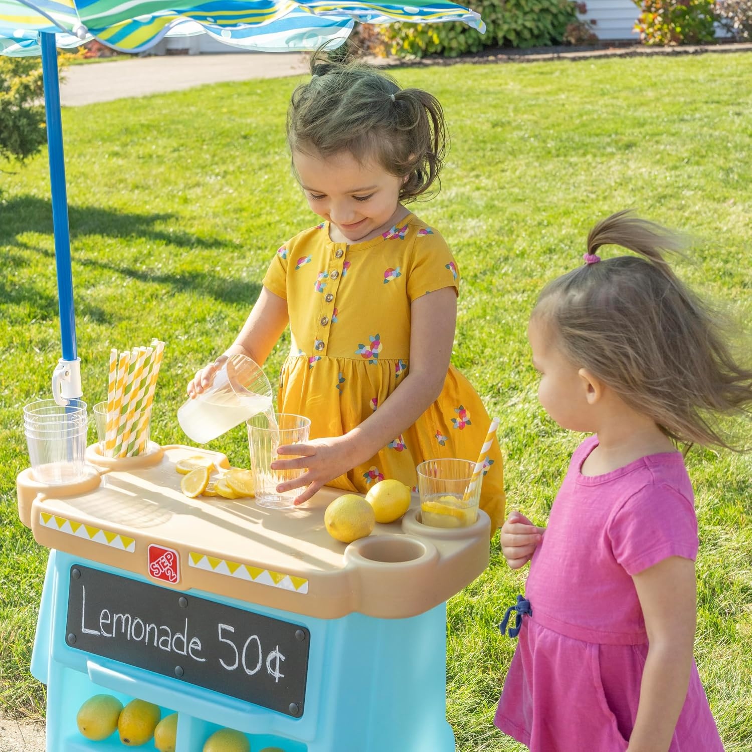 image:imageStep2 My First Lemonade Stand for Kids Play Toy for Toddlers Ages 3 Years Old Durable Easy Assembly Blue