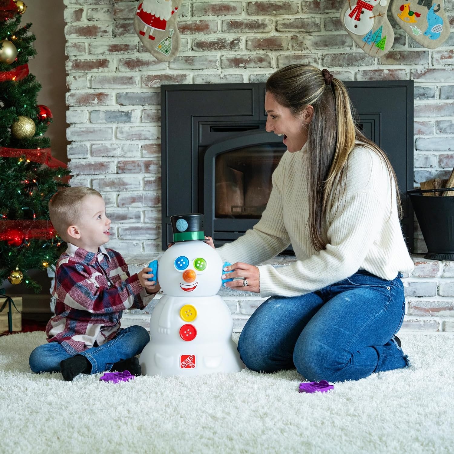 image:imageStep2 My First Snowman Kids Holiday Decorative Christmas Toy 15Piece Accessory Kit Lights and Sounds Toddlers 18Months