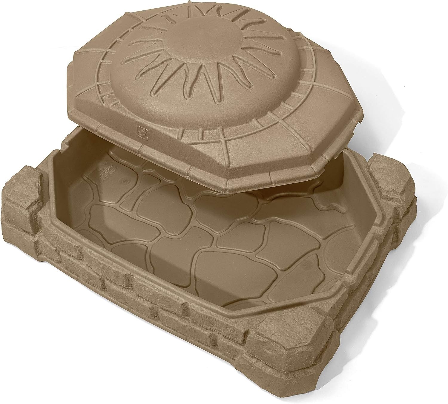 image:imageStep2 Naturally Playful Sandbox II Kids Sand Activity Sensory Play Pit Summer Outdoor Toys 7 Piece Water Toy Accessories for Toddlers 1 Years OldNaturally Playful Sandbox