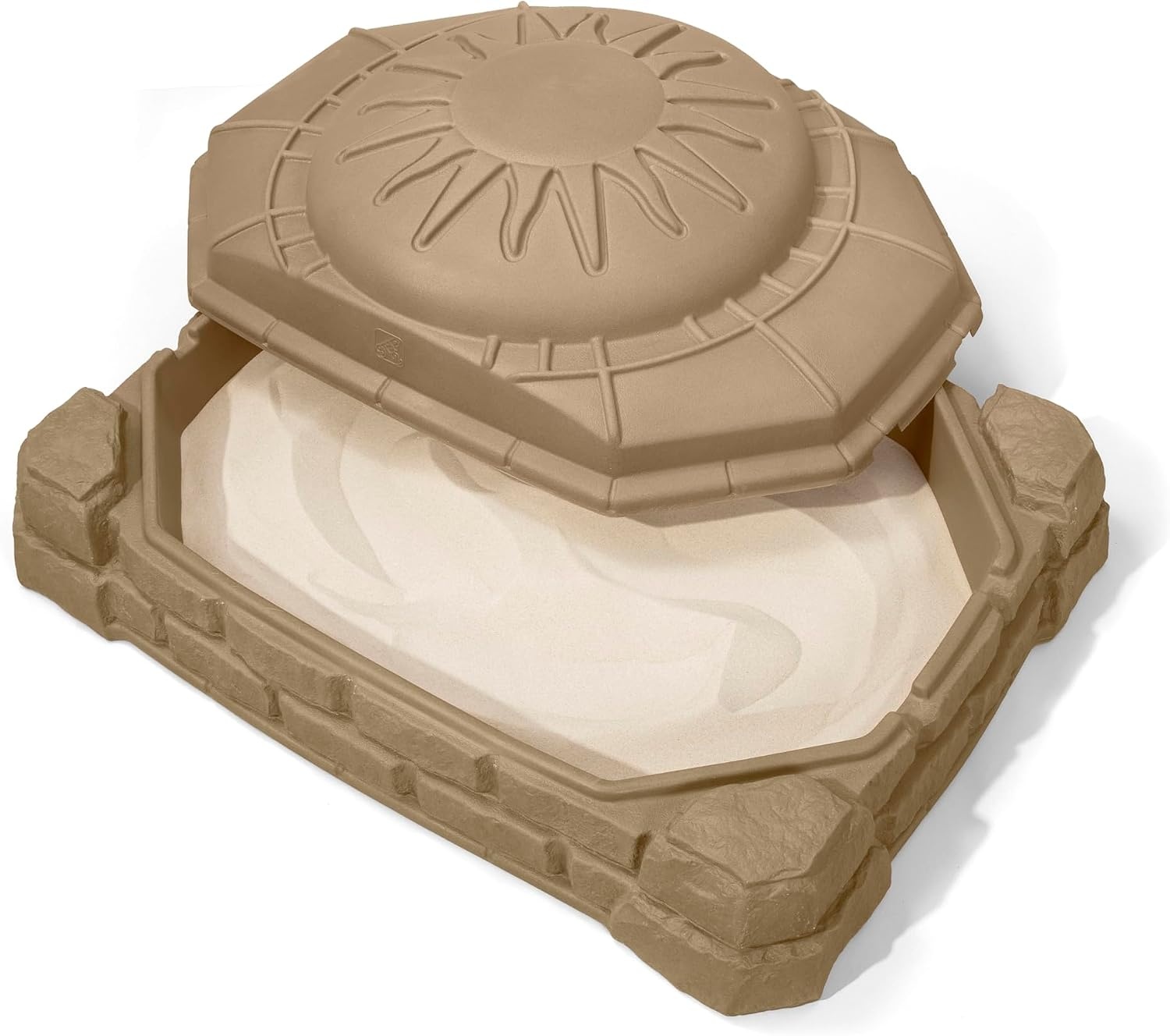 image:imageStep2 Naturally Playful Sandbox II Kids Sand Activity Sensory Play Pit Summer Outdoor Toys 7 Piece Water Toy Accessories for Toddlers 1 Years OldNaturally Playful Sandbox