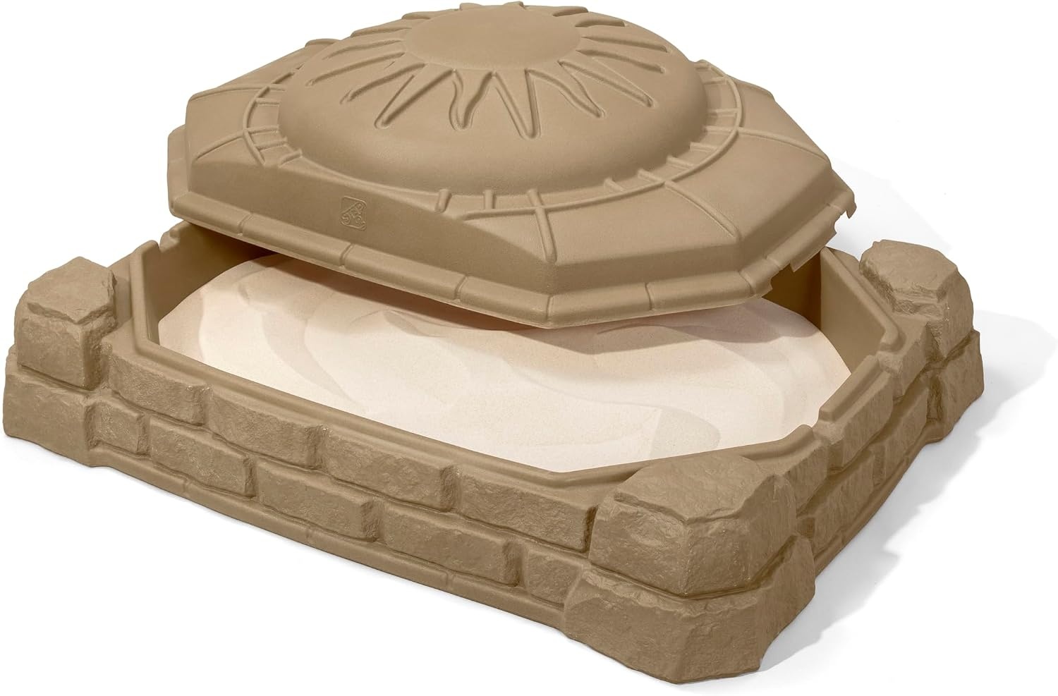 image:imageStep2 Naturally Playful Sandbox II Kids Sand Activity Sensory Play Pit Summer Outdoor Toys 7 Piece Water Toy Accessories for Toddlers 1 Years OldNaturally Playful Sandbox