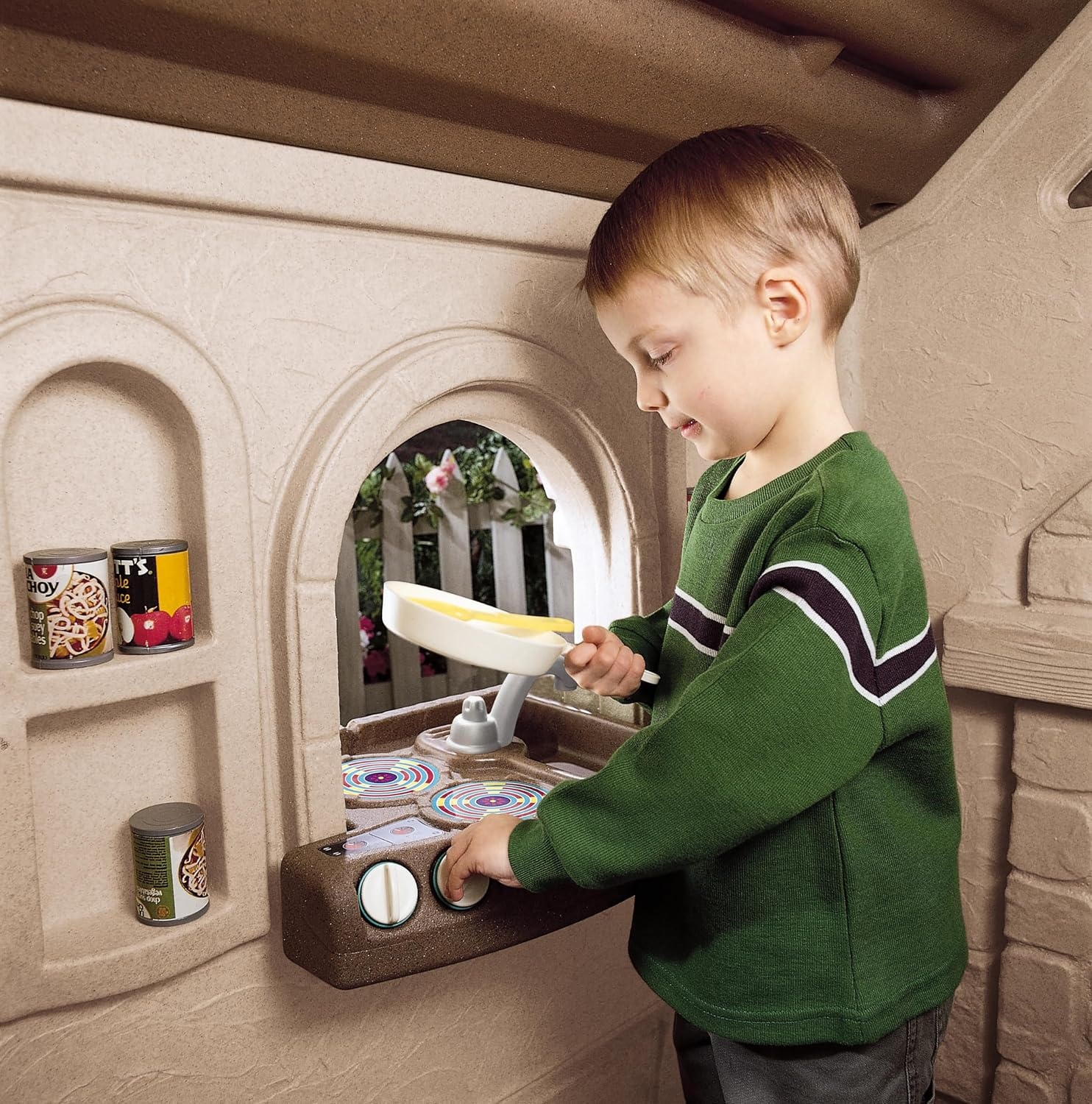 image:imageStep2 Naturally Playful Storybook Cottage Kids Playhouse IndoorOutdoor Playset Interactive Play with Sounds Made of Durable Plastic For Toddlers 15 Years Old