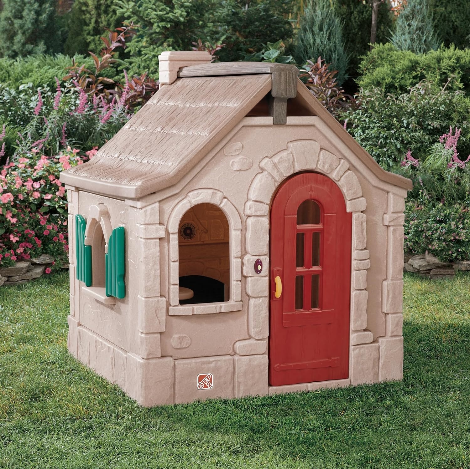 image:imageStep2 Naturally Playful Storybook Cottage Kids Playhouse IndoorOutdoor Playset Interactive Play with Sounds Made of Durable Plastic For Toddlers 15 Years Old