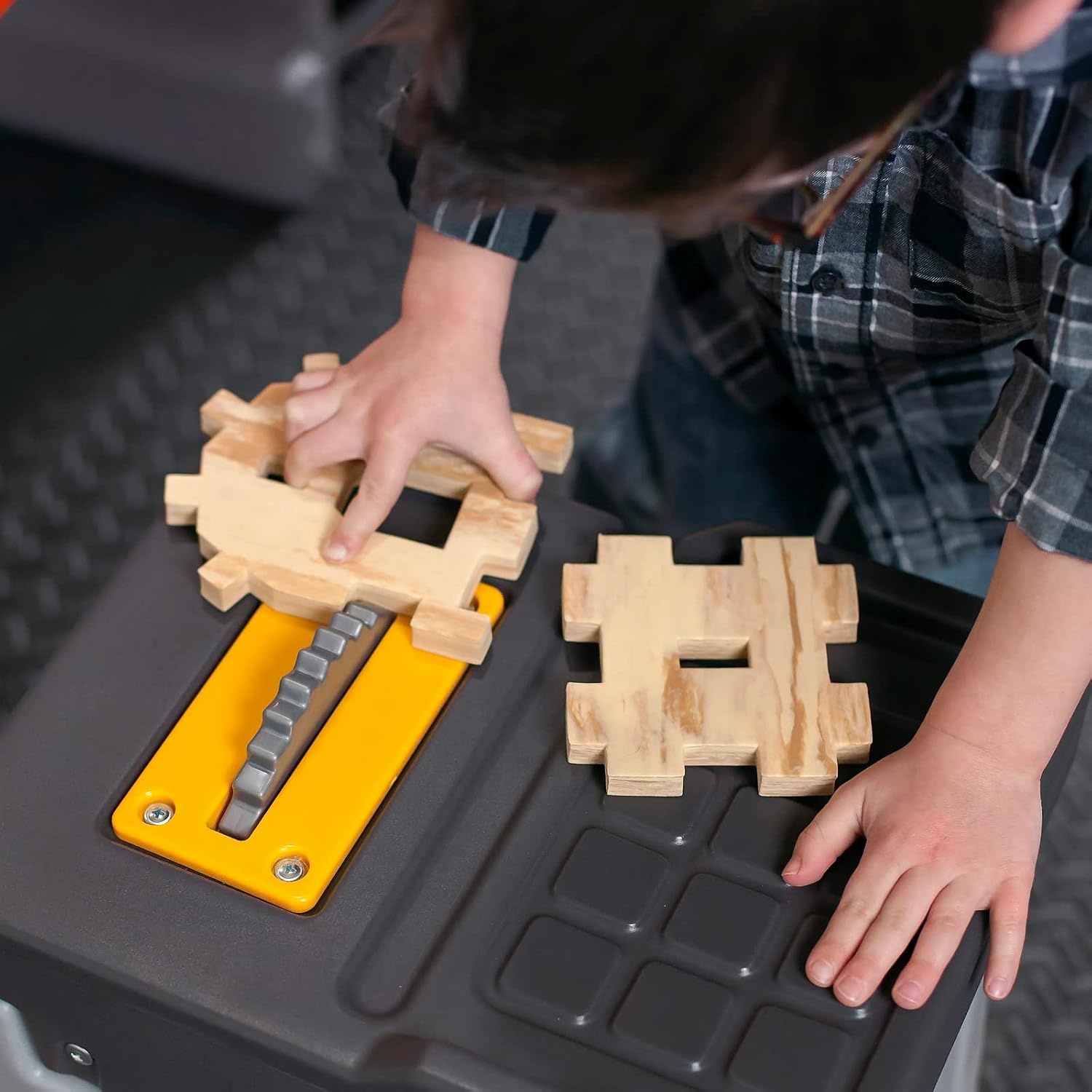 image:imageStep2 Pro Play Kids Workshop with Utility Bench IndoorOutdoor Tool Bench for Children Interactive Play with Sounds Made of Durable Plastic Includes 76 Piece Toy Accessories Toddlers 3 Years Old