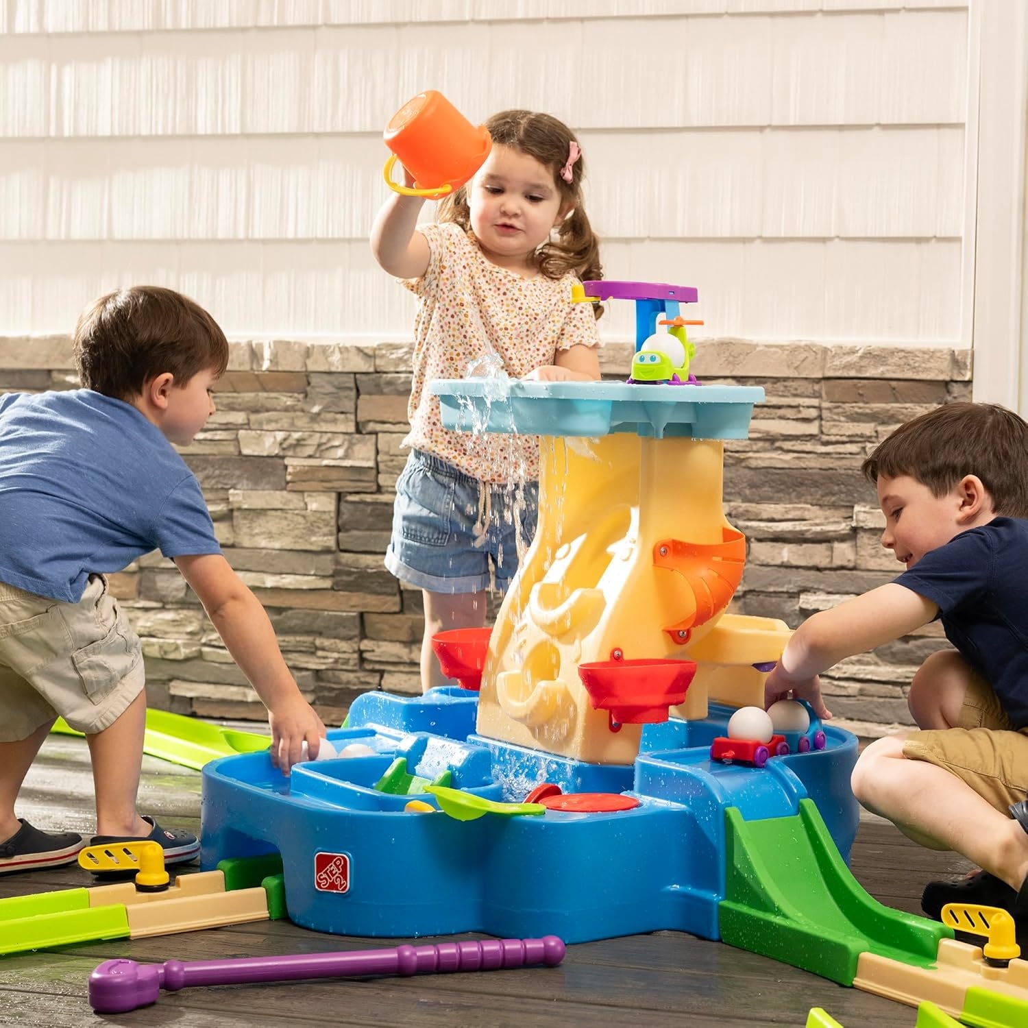 image:imageStep2 Putt amp Splash Adventure Center Kids Water Tower Mini Golf Playset 33 Accessories Clubs Golf Balls Ages 15 Years