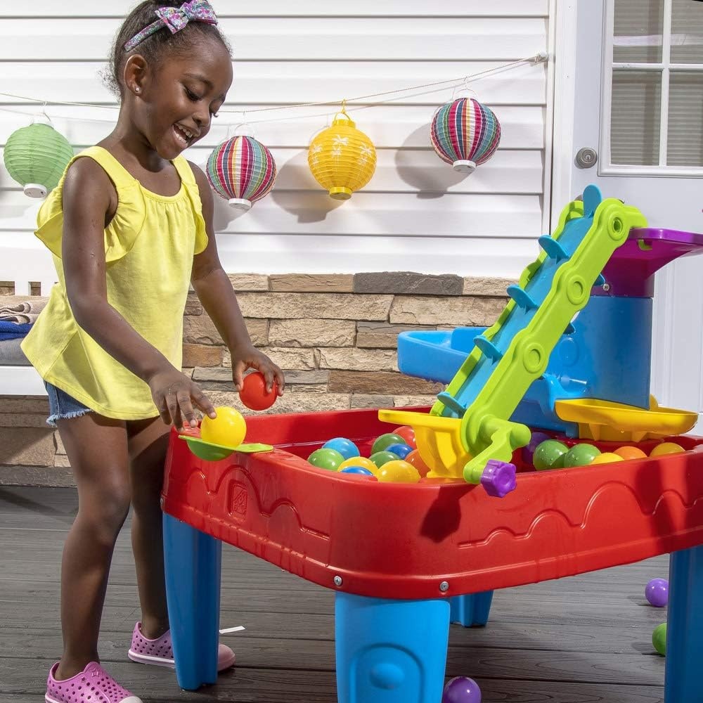 image:imageStep2 Stem Discovery Ball Table Kids Water Table Activity Sensory Playset Summer Outdoor Toys 13 Piece Water Toy Accessories For Toddlers 2 Years Old