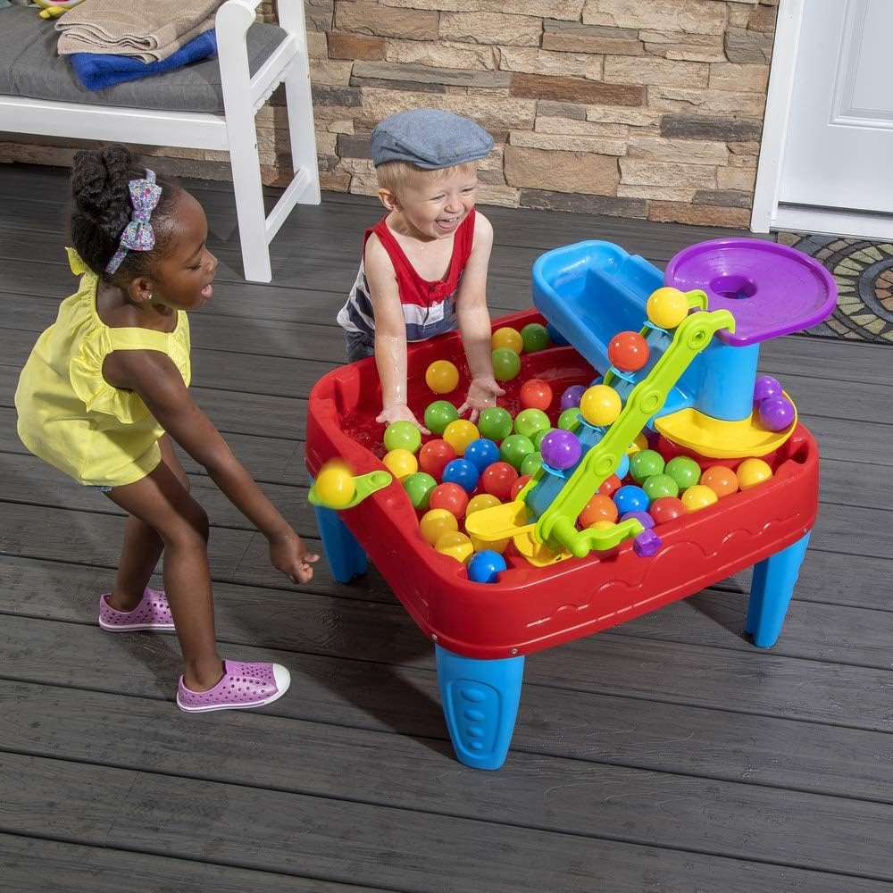 image:imageStep2 Stem Discovery Ball Table Kids Water Table Activity Sensory Playset Summer Outdoor Toys 13 Piece Water Toy Accessories For Toddlers 2 Years Old