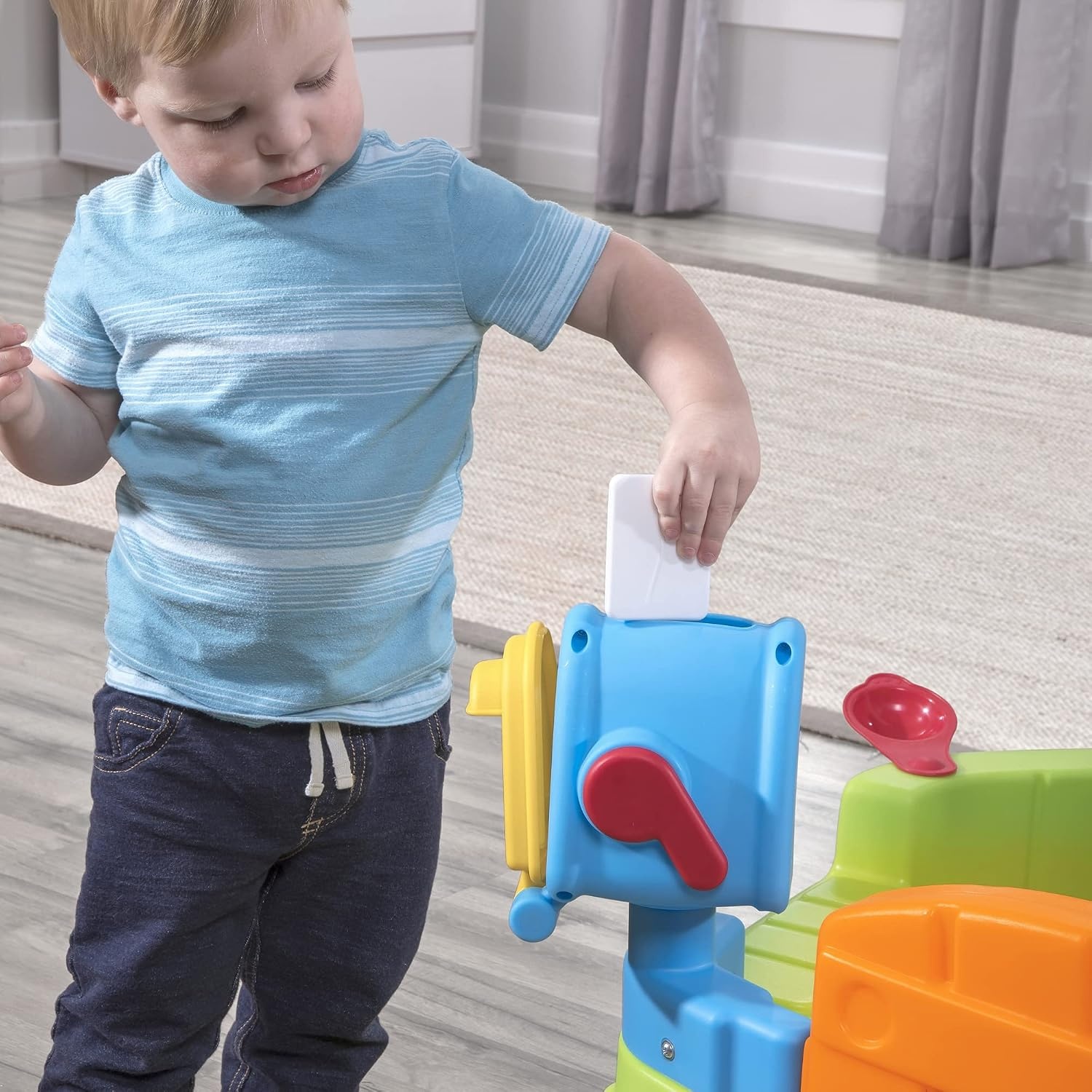image:imageStep2 Toddler Corner House Kids Playhouse IndoorOutdoor Playset Play Gym with Kitchenette Includes 15 Piece Toy Accessories Made of Durable Plastic for Toddlers 1 Years Old