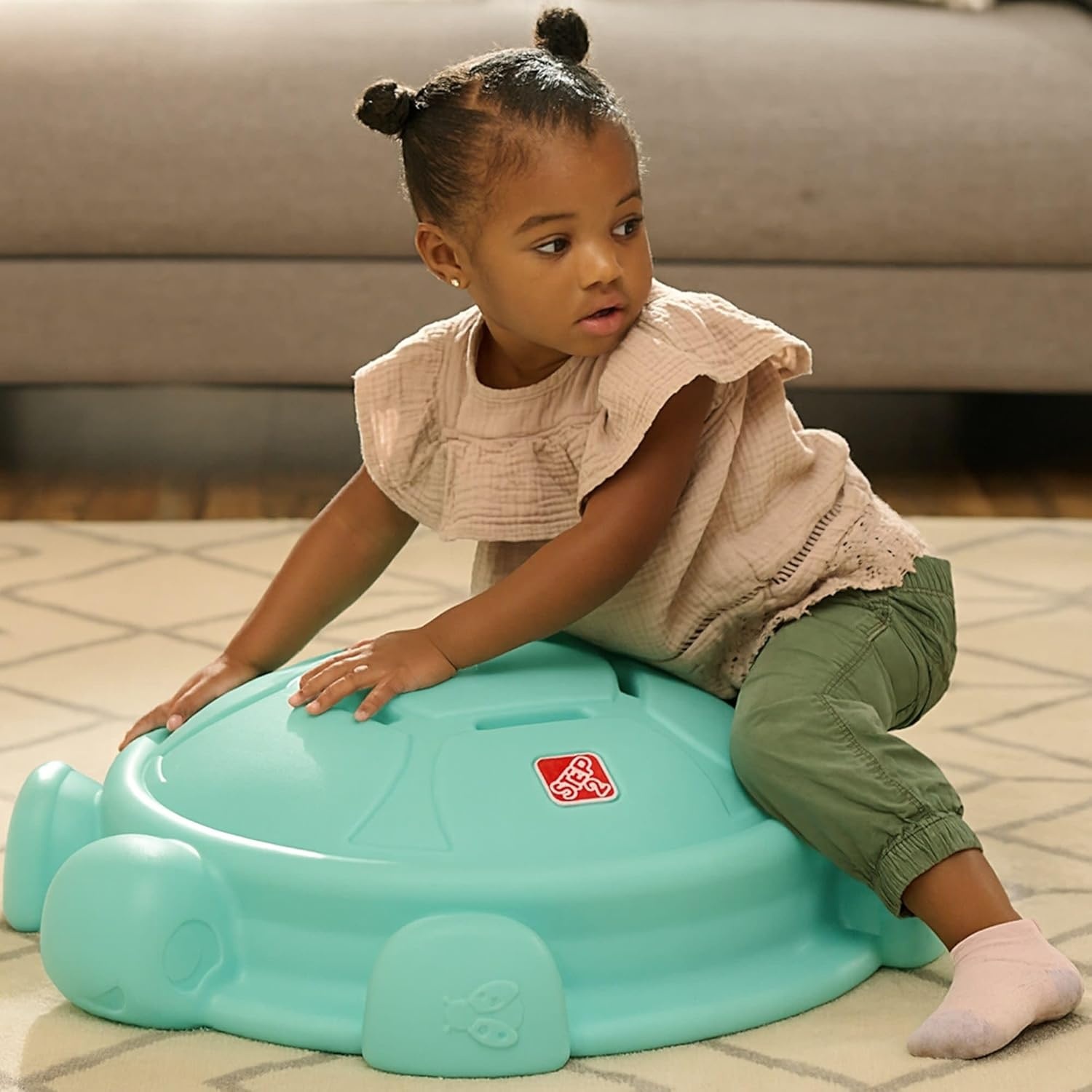image:imageStep2 Topsy Turtle Rocking Disk and Stepping Stone Balance and Climbing Toy for Kids and Toddlers IndoorOutdoor 18 Months 3 Years Mint