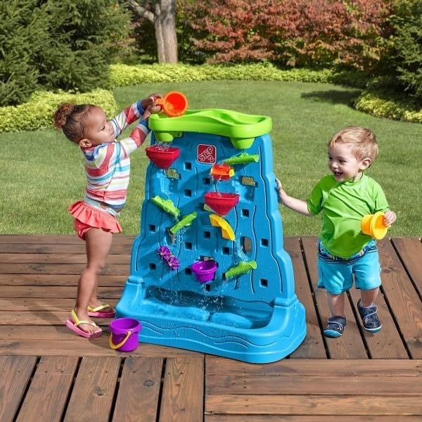 image:imageStep2 Waterfall Discovery Wall Kids DoubleSided Water and Sand Activity Sensory Table Summer Outdoor Toys 13 Piece Toy Accessories For Toddlers 15 Years Old