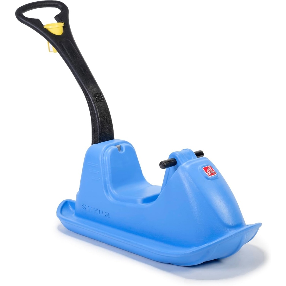 image:imageStep2 Push Around Sled Kids Ride On Toy amp Outdoor Snow Toboggan Made of Durable Plastic Max Weight 40 lbs for Toddlers 153 Years Old Blue